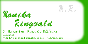monika ringvald business card